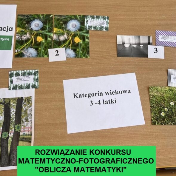 Rozwiązanie konkursu matematyczno-fotograficznego "Oblicza matematyki"