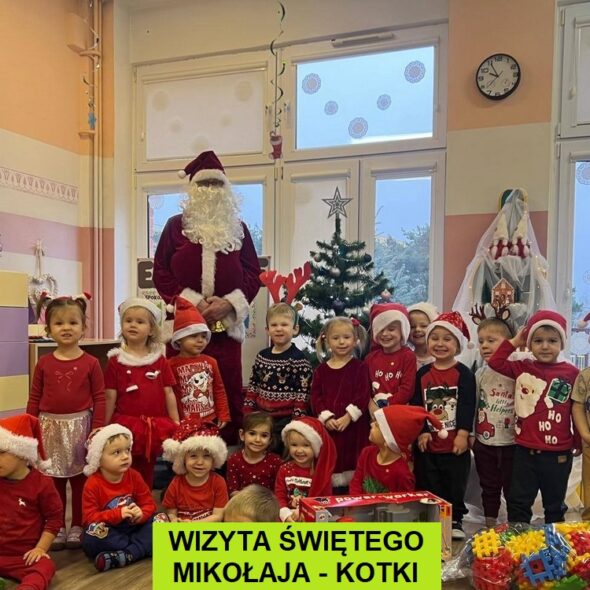 Wizyta Świętego Mikołaja - Kotki